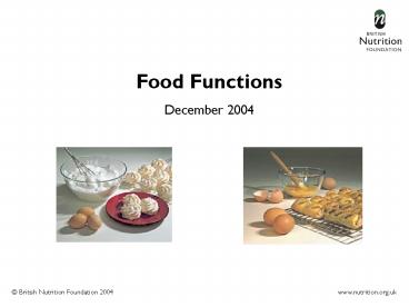 Food Functions