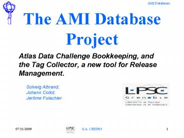 The AMI Database Project