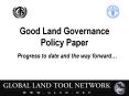 Good Land Governance Policy Paper PowerPoint PPT Presentation