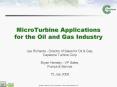 MicroTurbine Applications for the Oil and Gas Industry PowerPoint PPT Presentation