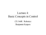 Lecture 4:  Basic Concepts in Control