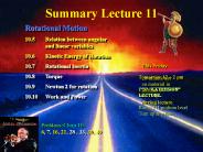 Summary Lecture 11