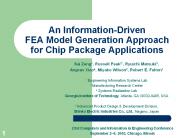 An Information-Driven FEA Model Generation Approach for Chip Package Applications