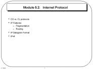 Module 5.2:  Internet Protocol
