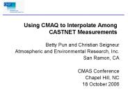 Using CMAQ to Interpolate Among CASTNET Measurements