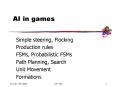 AI in games PowerPoint PPT Presentation