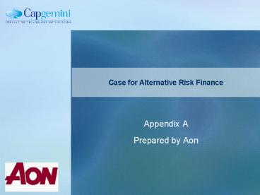Case for Alternative Risk Finance