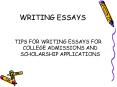 WRITING ESSAYS PowerPoint PPT Presentation