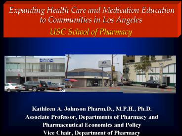 Kathleen A. Johnson Pharm.D., M.P.H., Ph.D.