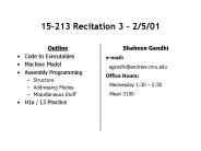 15-213 Recitation 3 