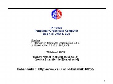 Pengantar Organisasi Komputer