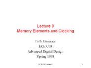 Lecture 9 Memory Elements and Clocking