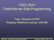 CSCI 2910 Client/Server-Side Programming