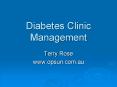 Diabetes Clinic Management PowerPoint PPT Presentation