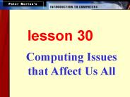 Computing Issues that Affect Us All