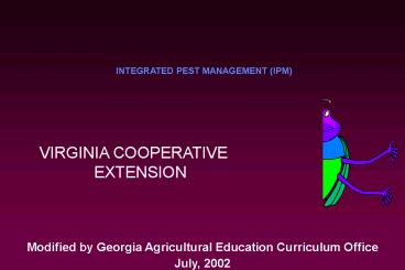INTEGRATED PEST MANAGEMENT IPM