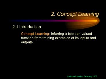 2' Concept Learning