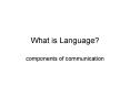 What is Language PowerPoint PPT Presentation