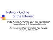 Network Coding for the Internet