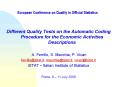 European Conference on Quality in Official Statistics PowerPoint PPT Presentation