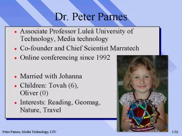 Dr' Peter Parnes