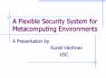A Flexible Security System for Metacomputing Environments PowerPoint PPT Presentation