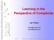 Learning in the Perspective of Complexity