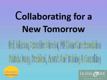 Collaborating for a New Tomorrow