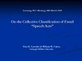 Learning TFC Meeting, SRI March 2005  On the Collective Classification of Email  PowerPoint PPT Presentation