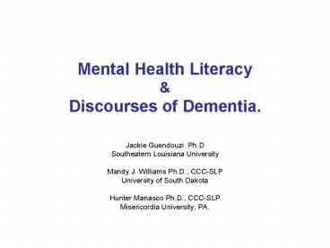 Mental Health Literacy