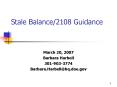 Stale Balance2108 Guidance PowerPoint PPT Presentation