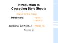 Introduction to Cascading Style Sheets PowerPoint PPT Presentation