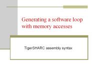 Generating a software loop with memory accesses
