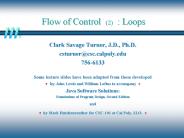 Flow of Control (2) : Loops