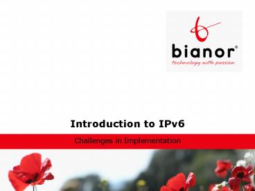 Introduction to IPv6