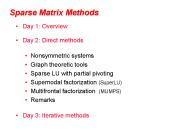 Sparse Matrix Methods