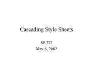Cascading Style Sheets