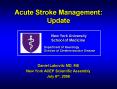 Acute Stroke Management: Update PowerPoint PPT Presentation
