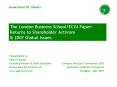The London Business SchoolECGI Paper: Returns to Shareholder Activism