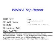 WWW 8 Trip Report