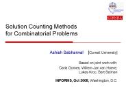 Solution Counting Methods for Combinatorial Problems