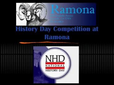History Day Competition at Ramona