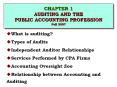 CHAPTER 1 AUDITING AND THE             PUBLIC ACCOUNTING PROFESSION Fall 2007 PowerPoint PPT Presentation