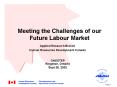 Meeting the Challenges of our Future Labour Market PowerPoint PPT Presentation