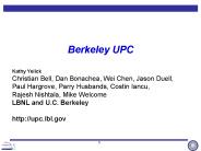 Berkeley UPC