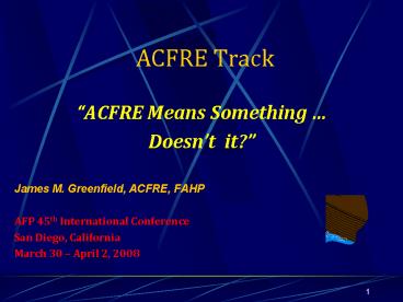 ACFRE Track