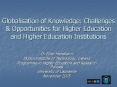 Globalisation of Knowledge: Challenges PowerPoint PPT Presentation