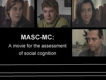 MASCMC: A movie for the assessment of social cognition