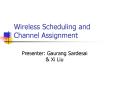 Wireless Scheduling and Channel Assignment PowerPoint PPT Presentation