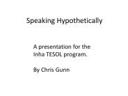 Speaking Hypothetically